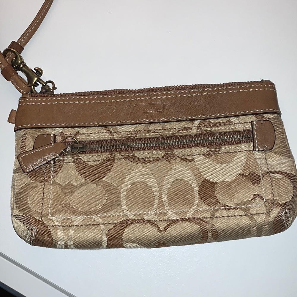 Brown Coach Wristlet